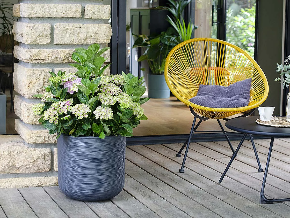 Ronde bloempot Graphit'Up antraciet - Ø 50 cm - 67 L