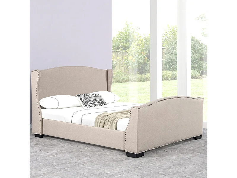 Lit Design Grande Tête De Lit Master - Couleurs - Beige, Tailles - 140x190