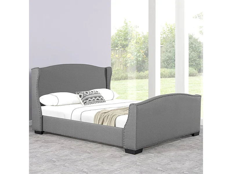 Lit Design Grande Tête De Lit Master - Couleurs - Gris, Tailles - 140x190