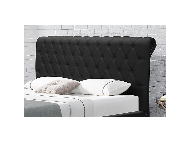 Lit Design Avec Rangement Tiroirs Hyde - Couleurs - Pu Noir, Tailles - 140x190