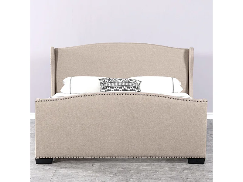 Lit Design Grande Tête De Lit Master - Couleurs - Beige, Tailles - 160x200