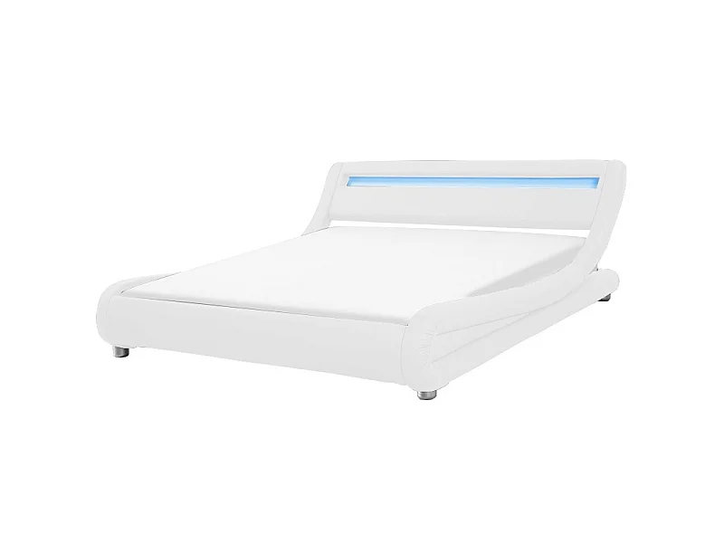 Lit Led Design Julio - Couleurs - Blanc, Tailles - 180x200