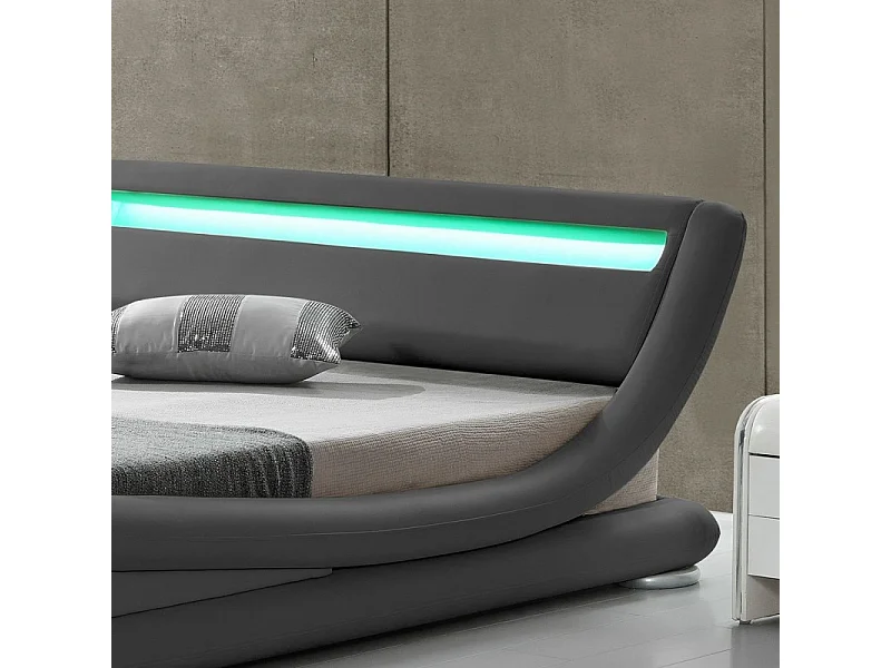 Lit Design Led Julia - Couleurs - Gris, Tailles - 160x200