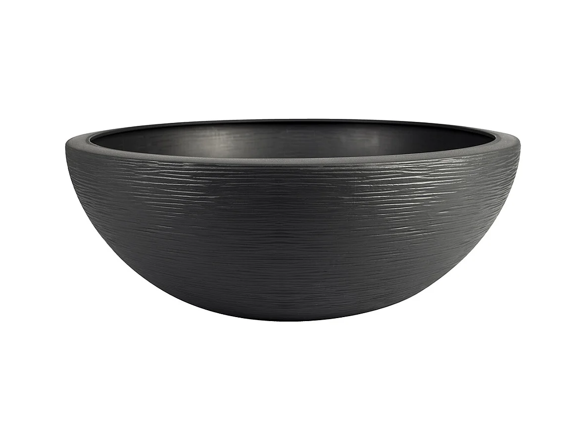 Pot de fleurs vasque en plastique Graphit UP anthracite - Ø 60 cm - Eda