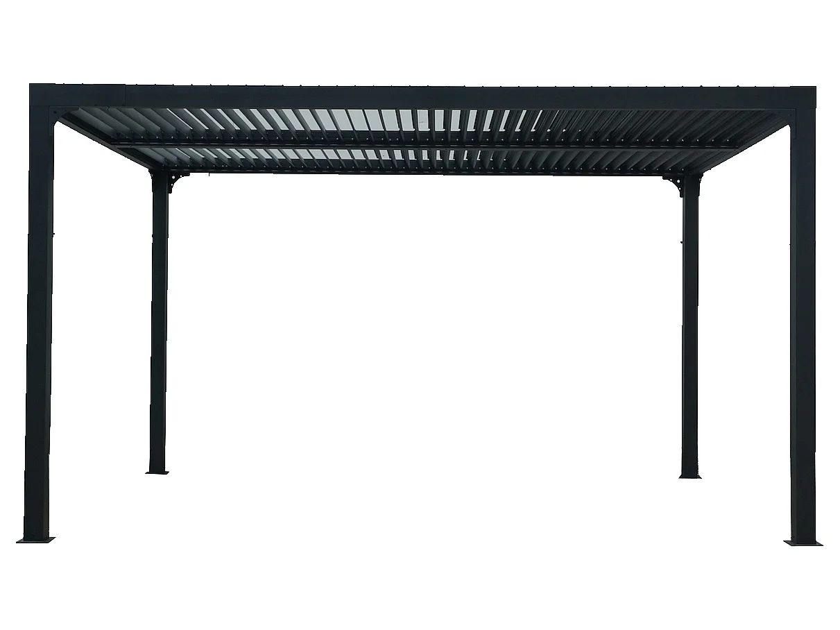 Pergola bioclimatique ALUMINIUM coloris gris anthracite