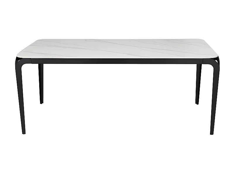 Table À Manger Céramique Effet Marbre Blanc Bexter