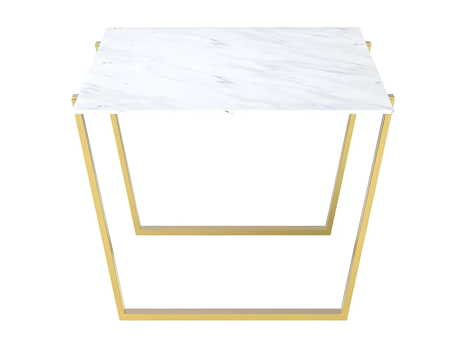 Table À Manger Céramique Effet Marbre Blanc Pied Couleur Or Liv