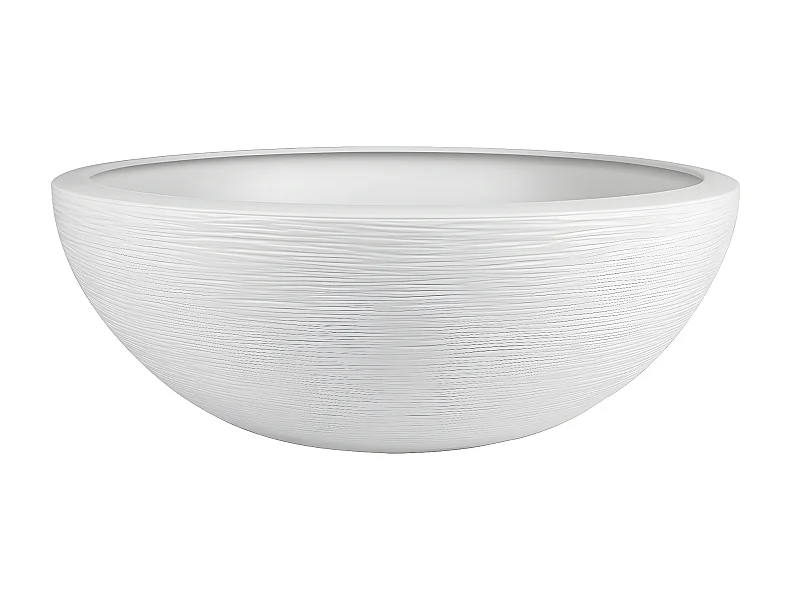 Pot de fleurs vasque en plastique Graphit UP blanc cérusé - Ø 60 cm - Eda