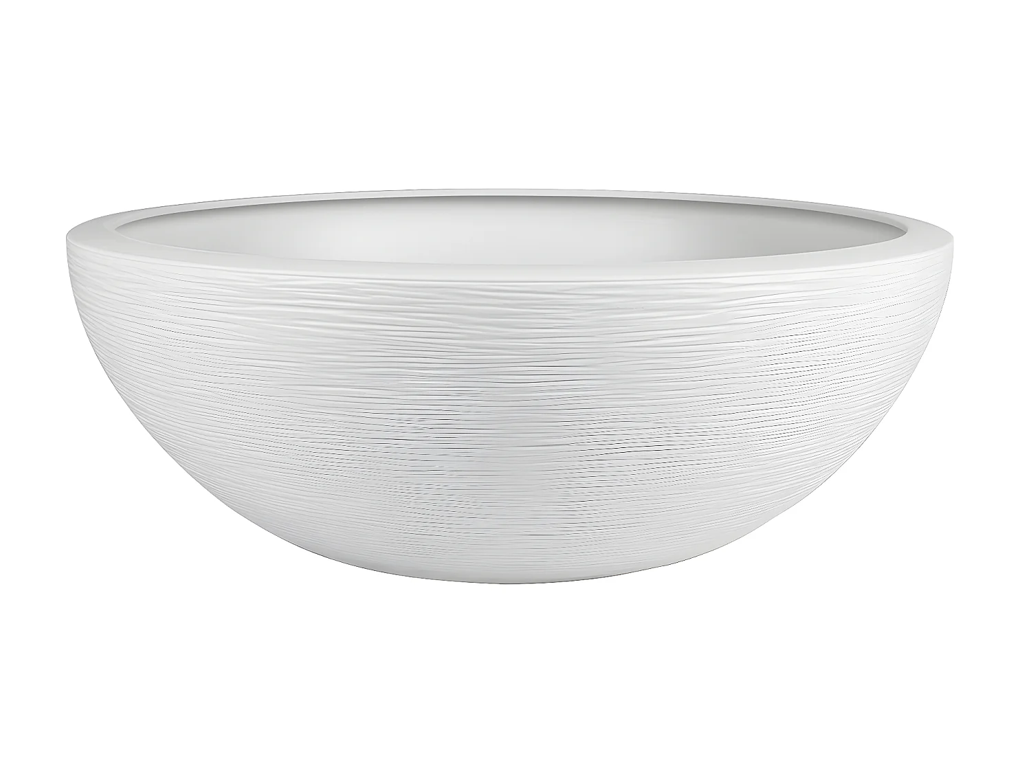Pot de fleurs vasque en plastique Graphit UP blanc cérusé - Ø 60 cm - Eda