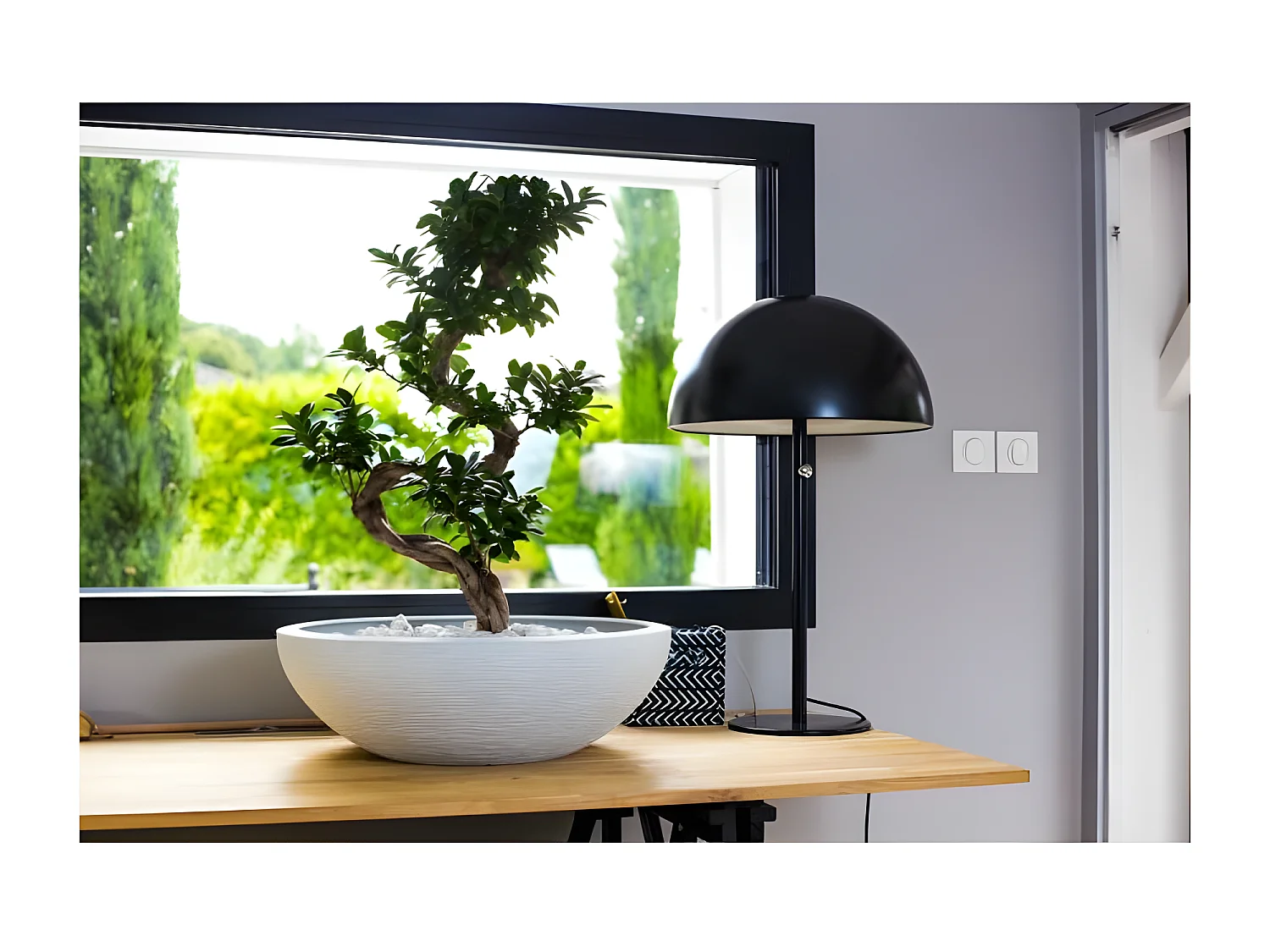 Pot de fleurs vasque en plastique Graphit UP blanc cérusé - Ø 60 cm - Eda