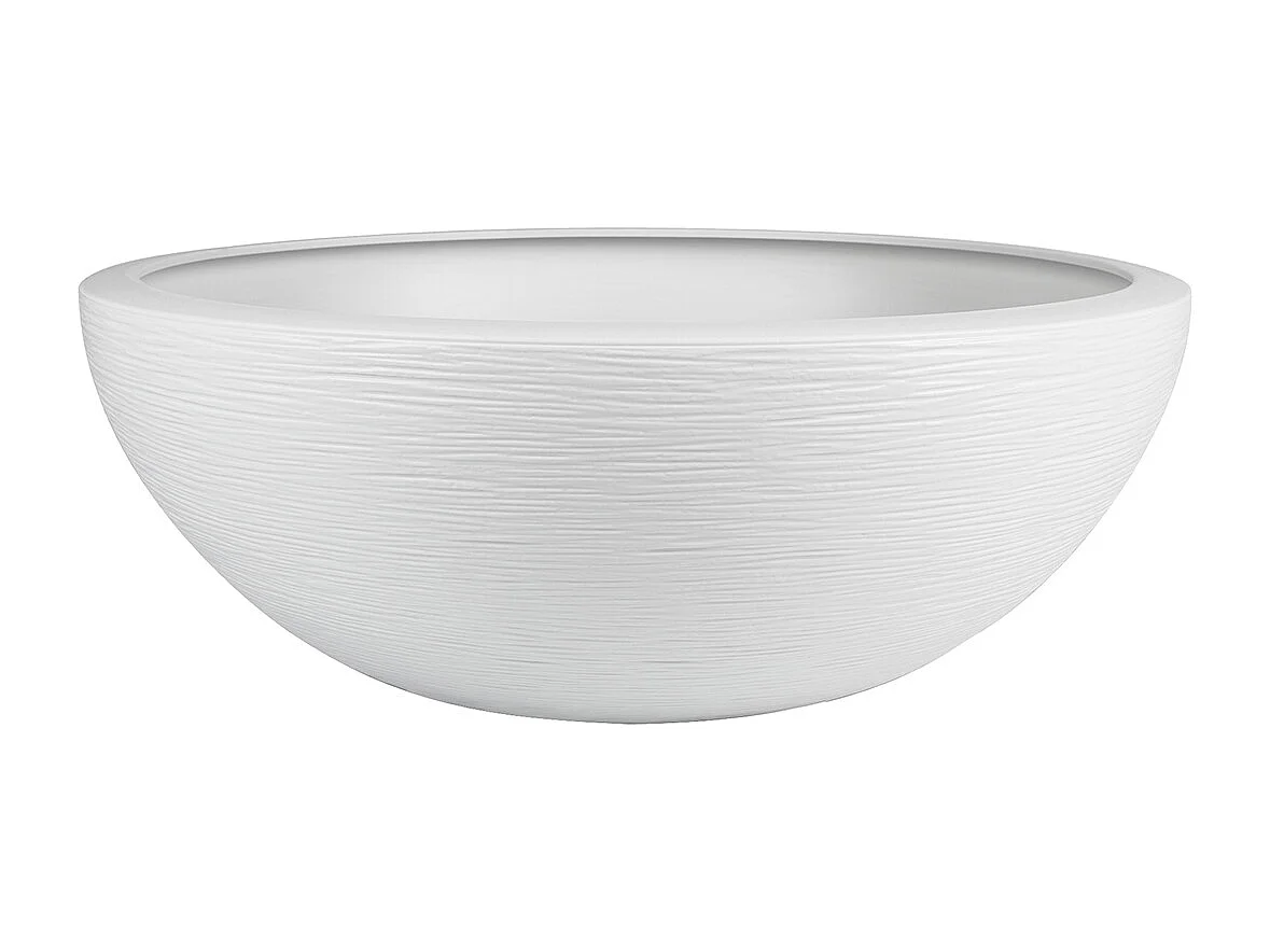 Pot de fleurs vasque en plastique Graphit UP blanc cérusé - Ø 60 cm - Eda