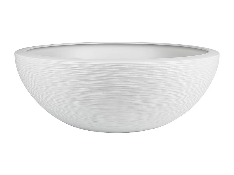 Pot de fleurs vasque en plastique Graphit UP blanc cérusé - Ø 60 cm - Eda