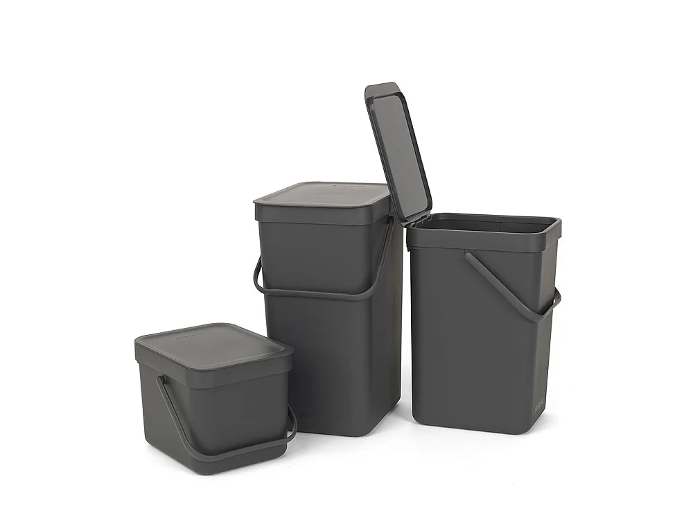 Bidone Brabantia Sort & Go 12L Grigio Scuro - 109805