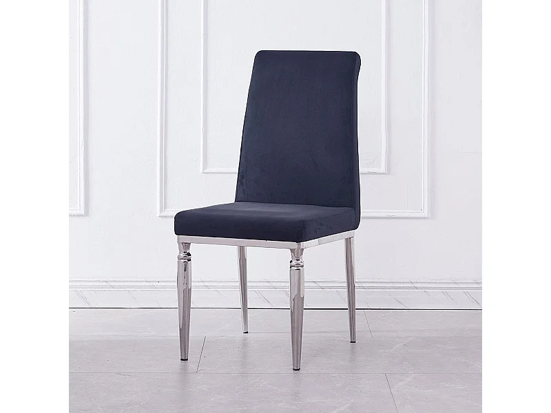 Lot De 2 Chaises De Salle À Manger Design Dexter - Couleurs - Velours Noir