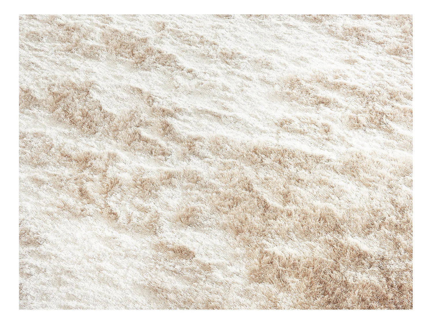 Alfombra shaggy de pelo largo ultra suave - 200 x 290 cm - Beige - DOLCE