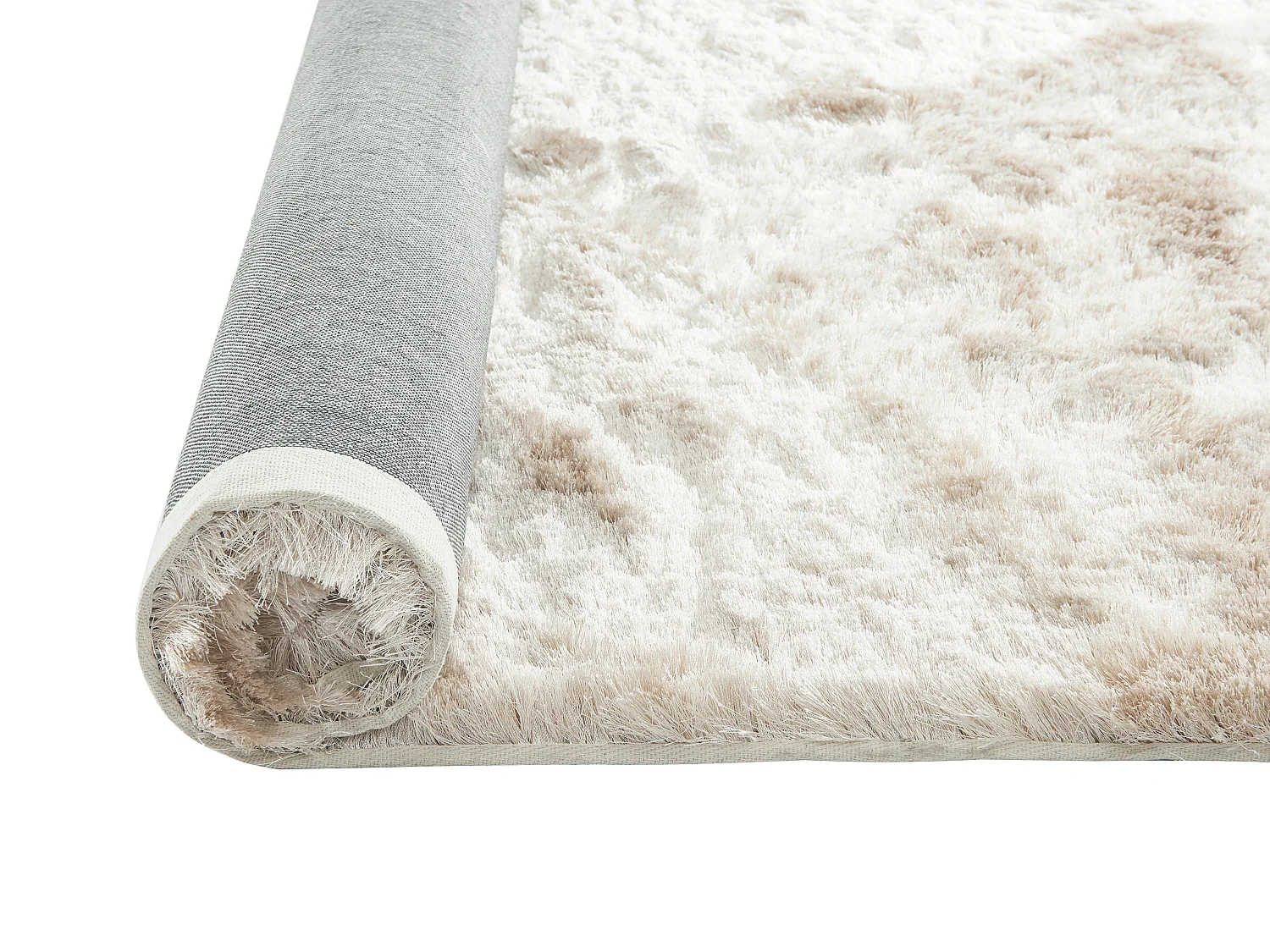 Tapis shaggy à poils longs ultra doux- 160 x 230 cm -  Beige - DOLCE