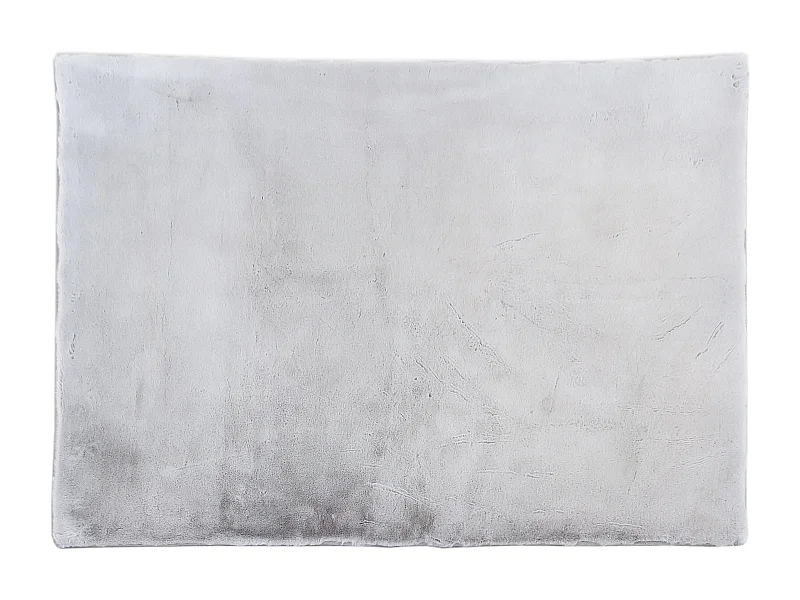 Tapis shaggy à poils longs effet fourrure - 160 x 230 cm - Gris - BUNNY