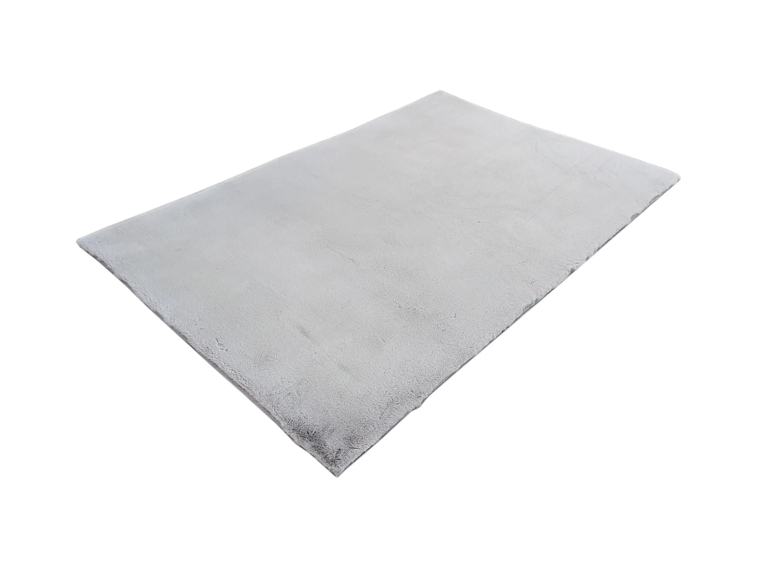 Tapis shaggy à poils longs effet fourrure - 160 x 230 cm - Gris - BUNNY