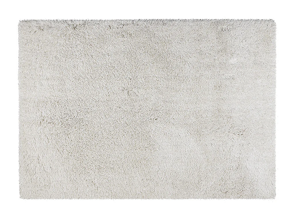 Tapis shaggy à poils longs microfibre - 120 x 170 cm  - Blanc cassé -  HARVEY