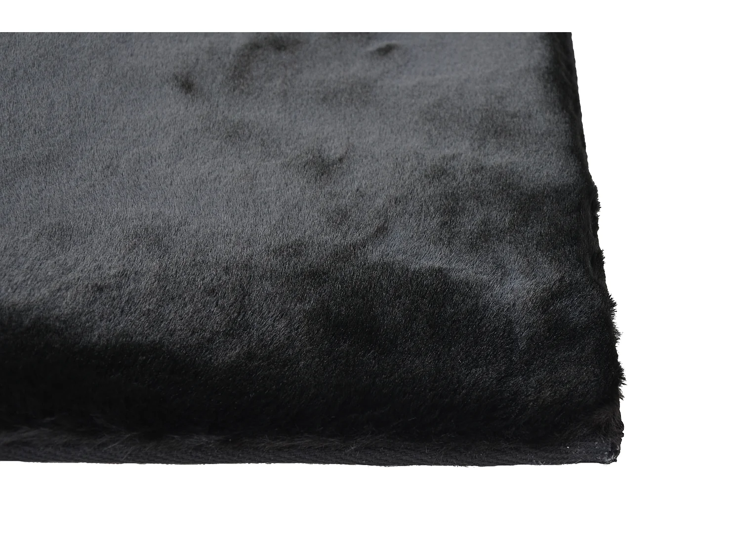 Tapis shaggy à poils longs effet fourrure - 160 x 230 cm - Noir - BUNNY