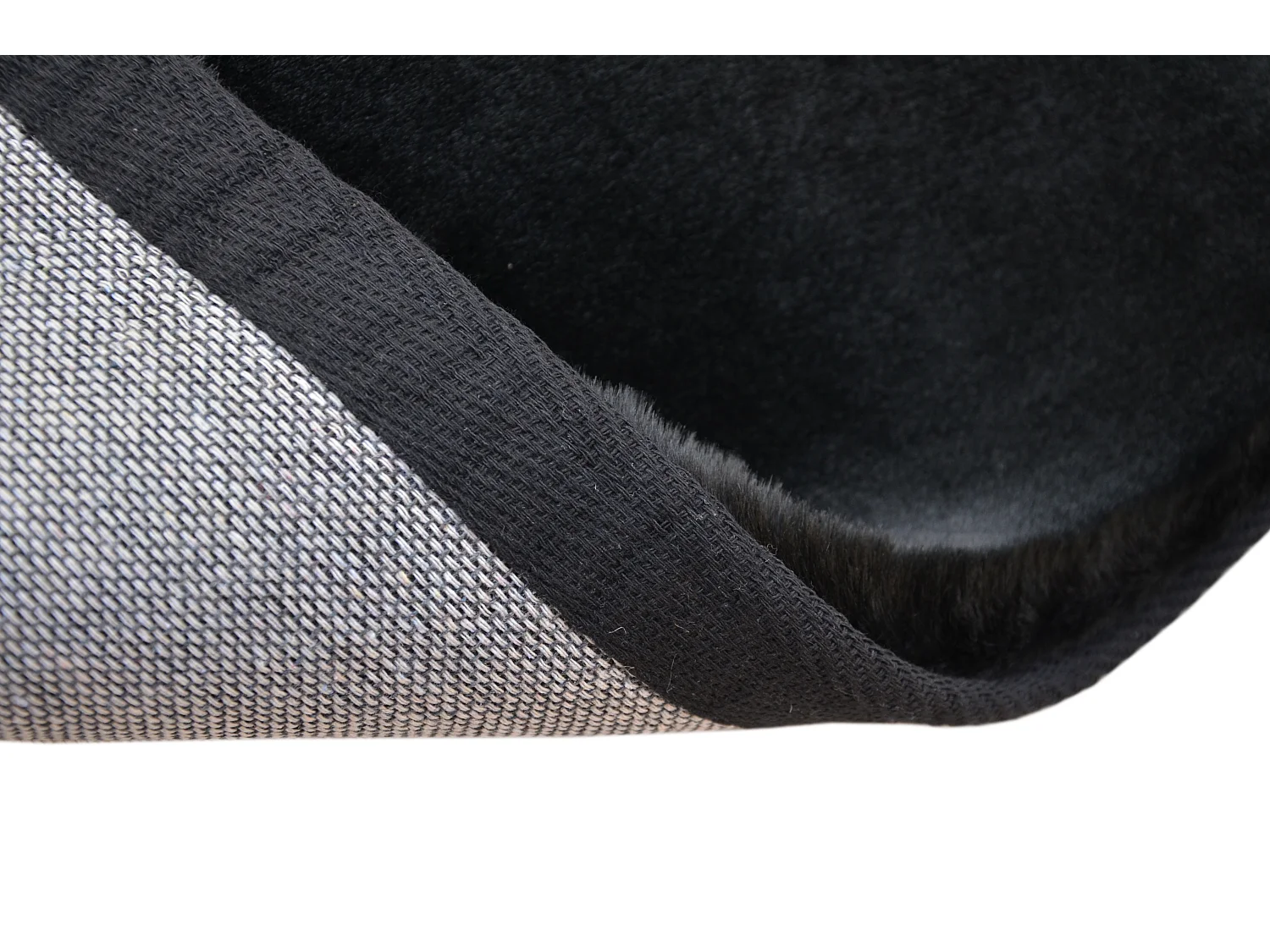 Hochflorteppich in Pelz-Optik - 160 x 230 cm - Schwarz - BUNNY