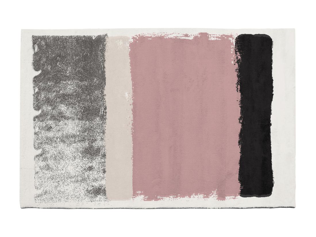 vente unique Tapis 160 x 230 cm - Rose gris et blanc - CAMDEN