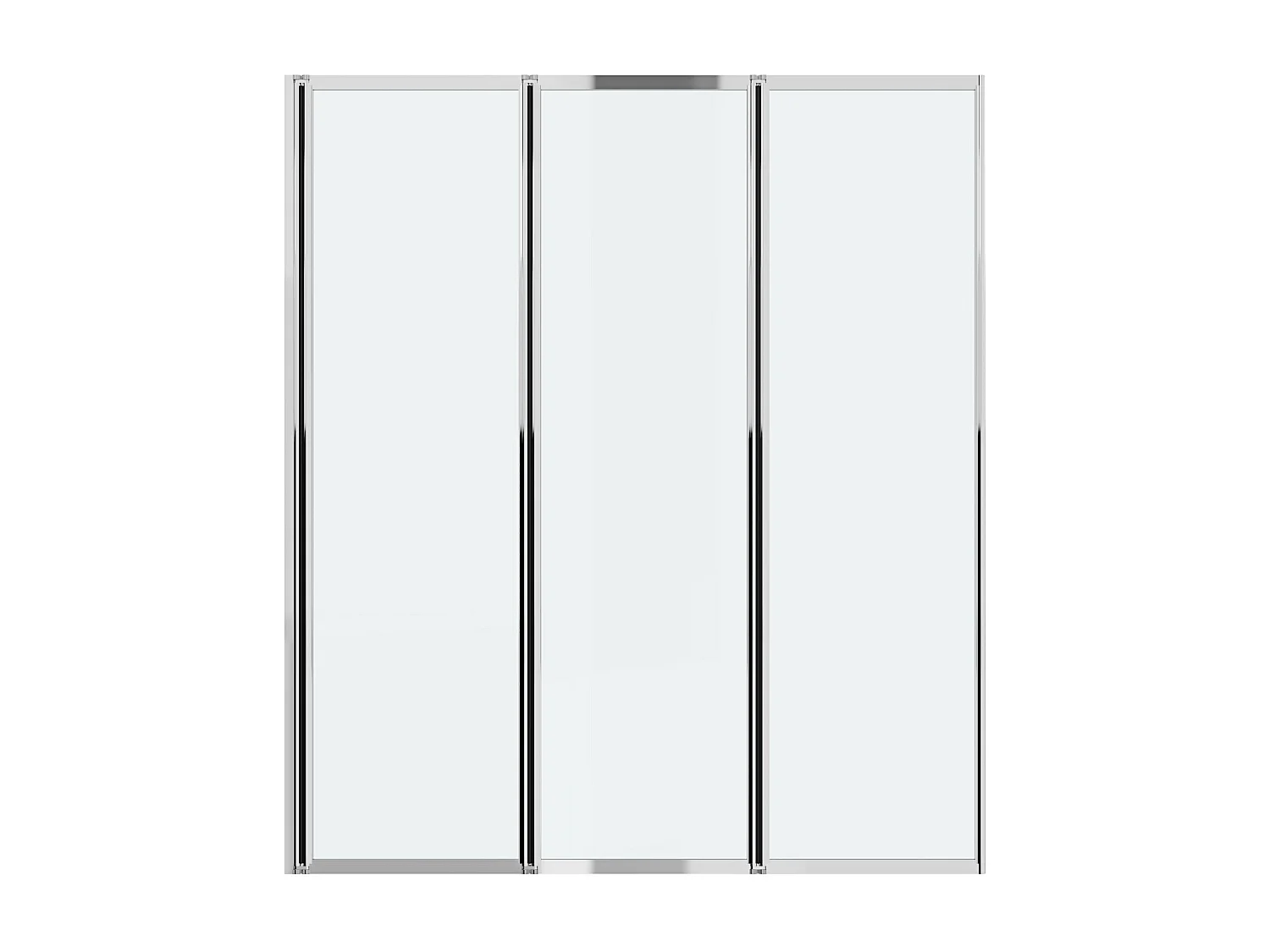 Pare baignoire pliant en métal - Coloris chrome - 120 x 140 cm - DISTRICT