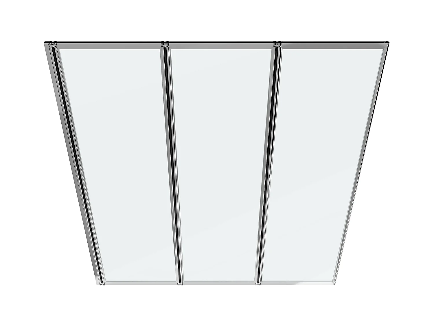 Badeforhæng til brusebad i metal - Krom farve - 120 x 140 cm - DISTRICT