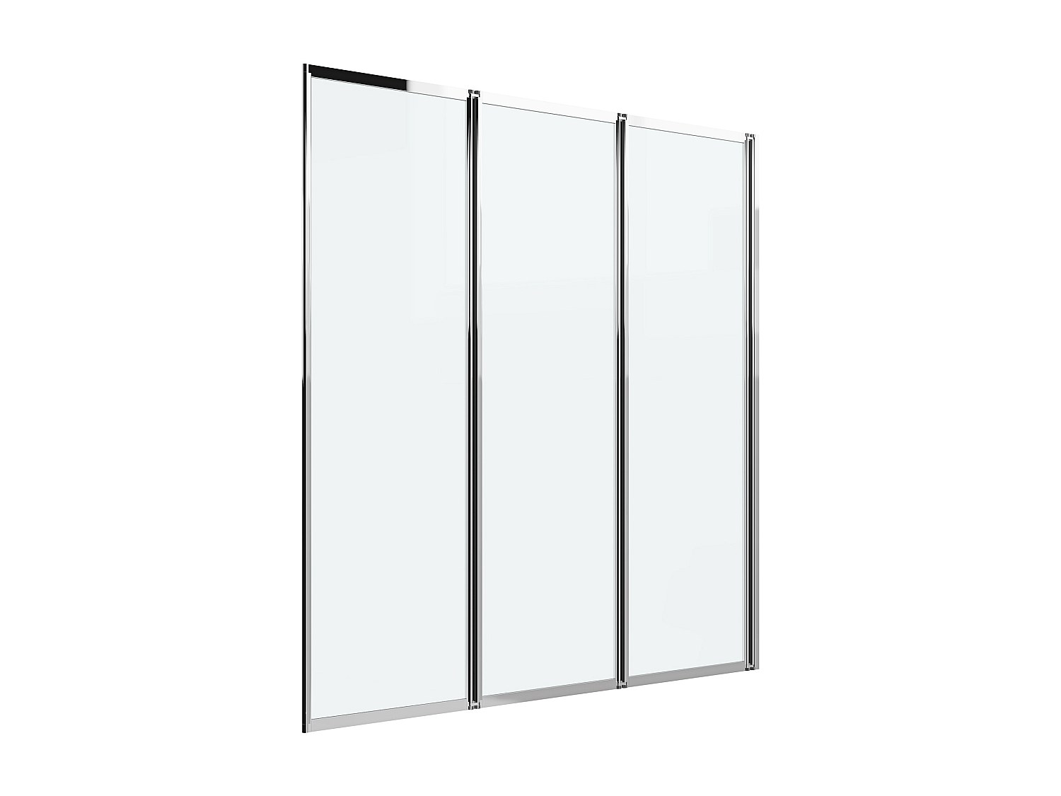 Duschtrennwand Badewanne klappbar - Metall - Chromfarben - 120 x 140 cm - D günstig online kaufen