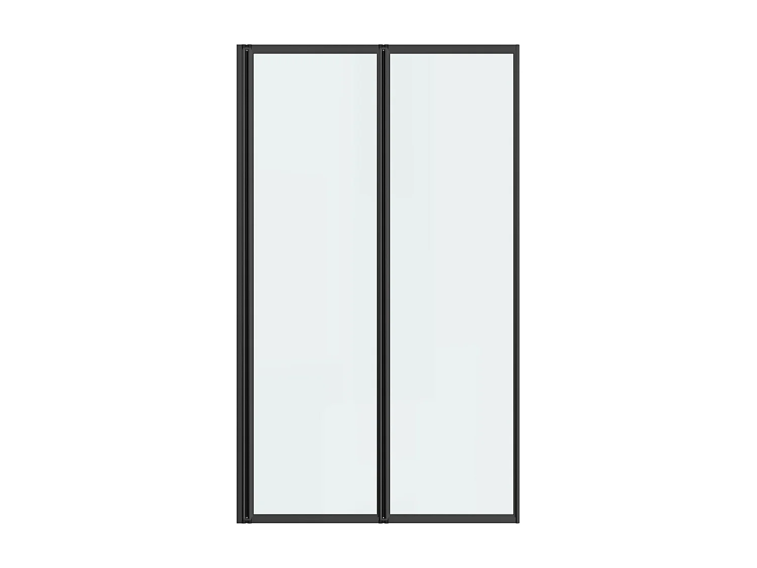 Parete per vasca da bagno pieghevole 80 x 140 cm in Metallo Nero opaco Stile atelier - DISTRICT
