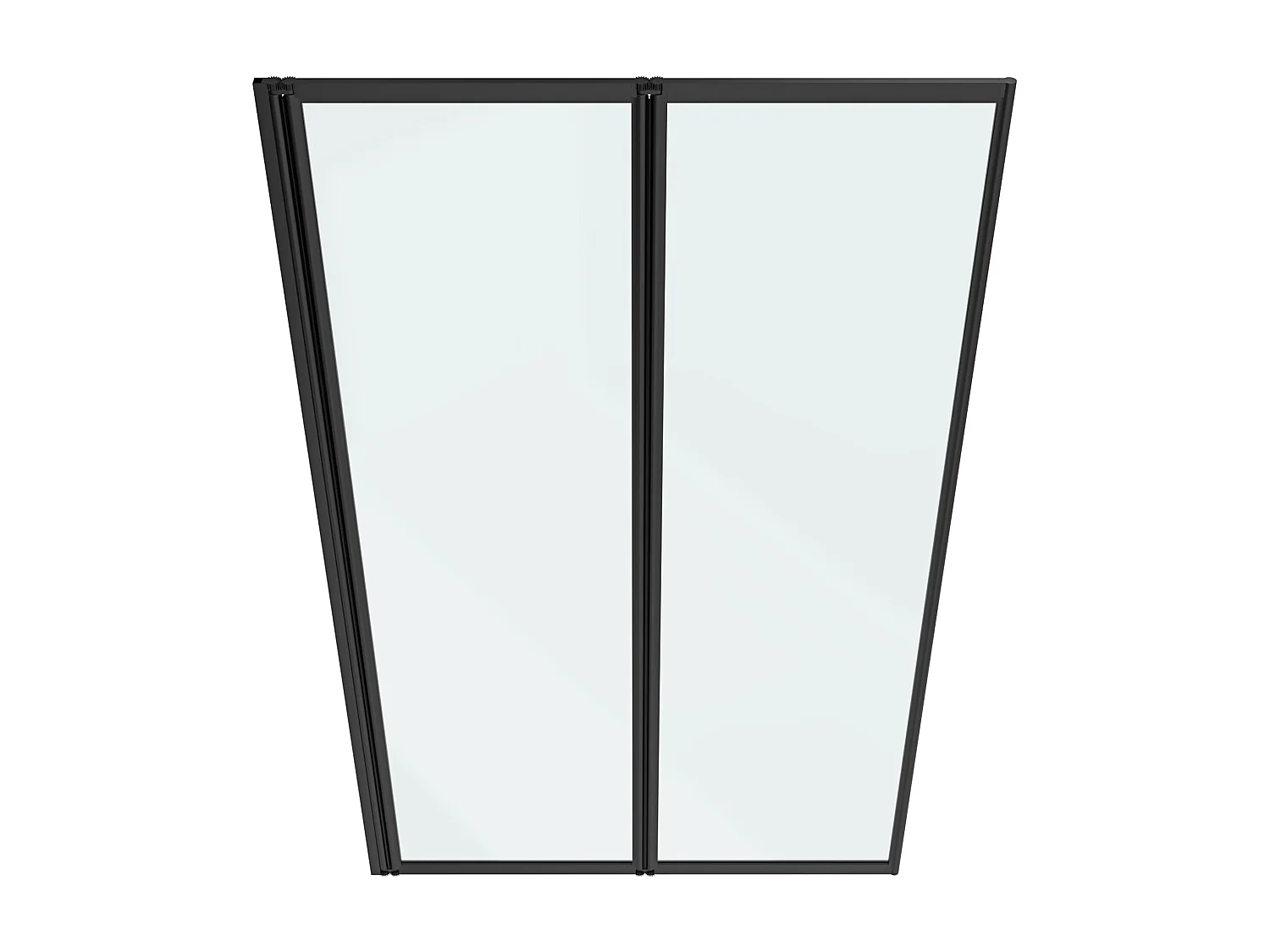 Parete per vasca da bagno pieghevole 80 x 140 cm in Metallo Nero opaco Stile atelier - DISTRICT