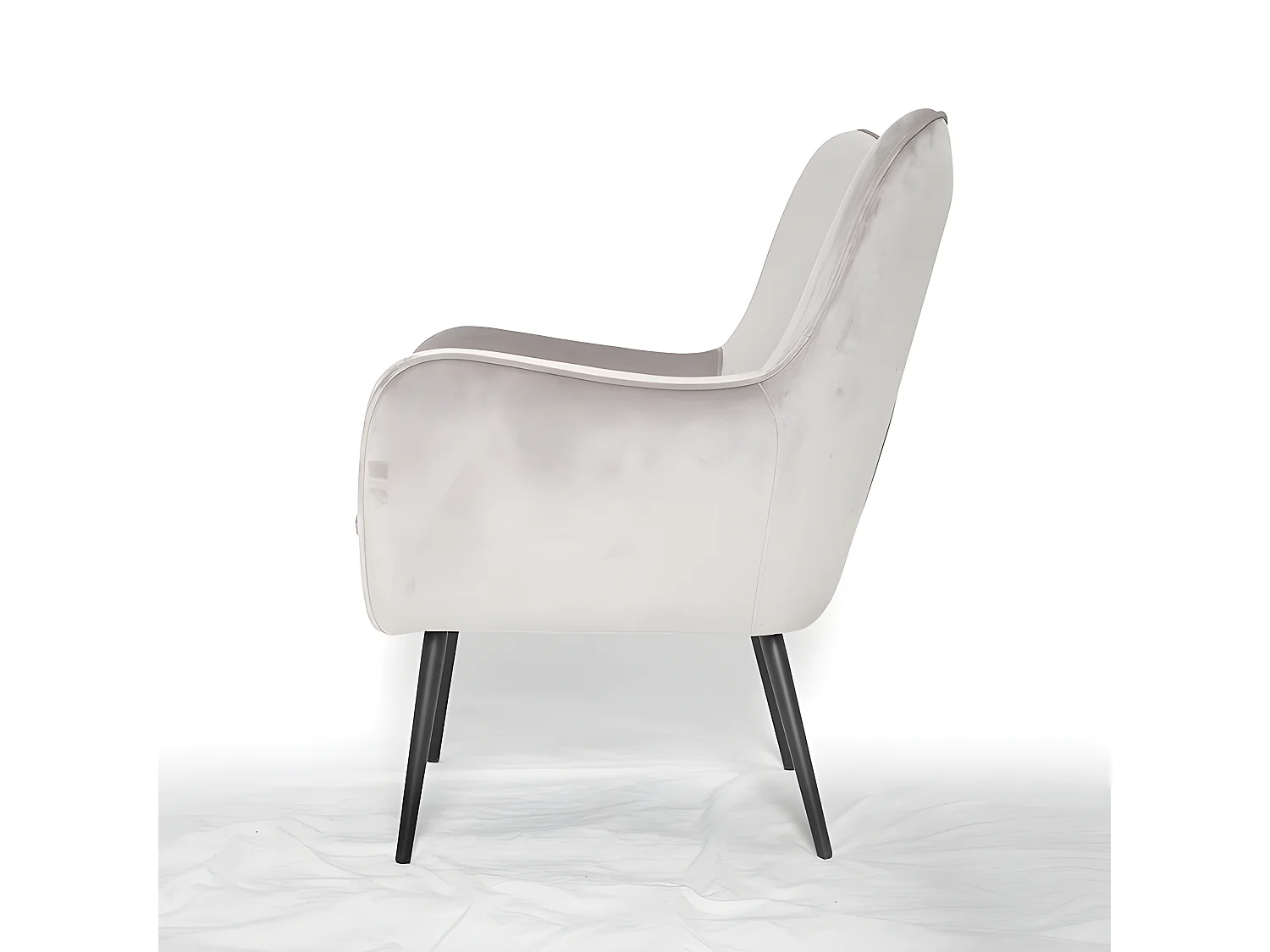 Fauteuil En Velours Design Zola - Couleurs - Taupe