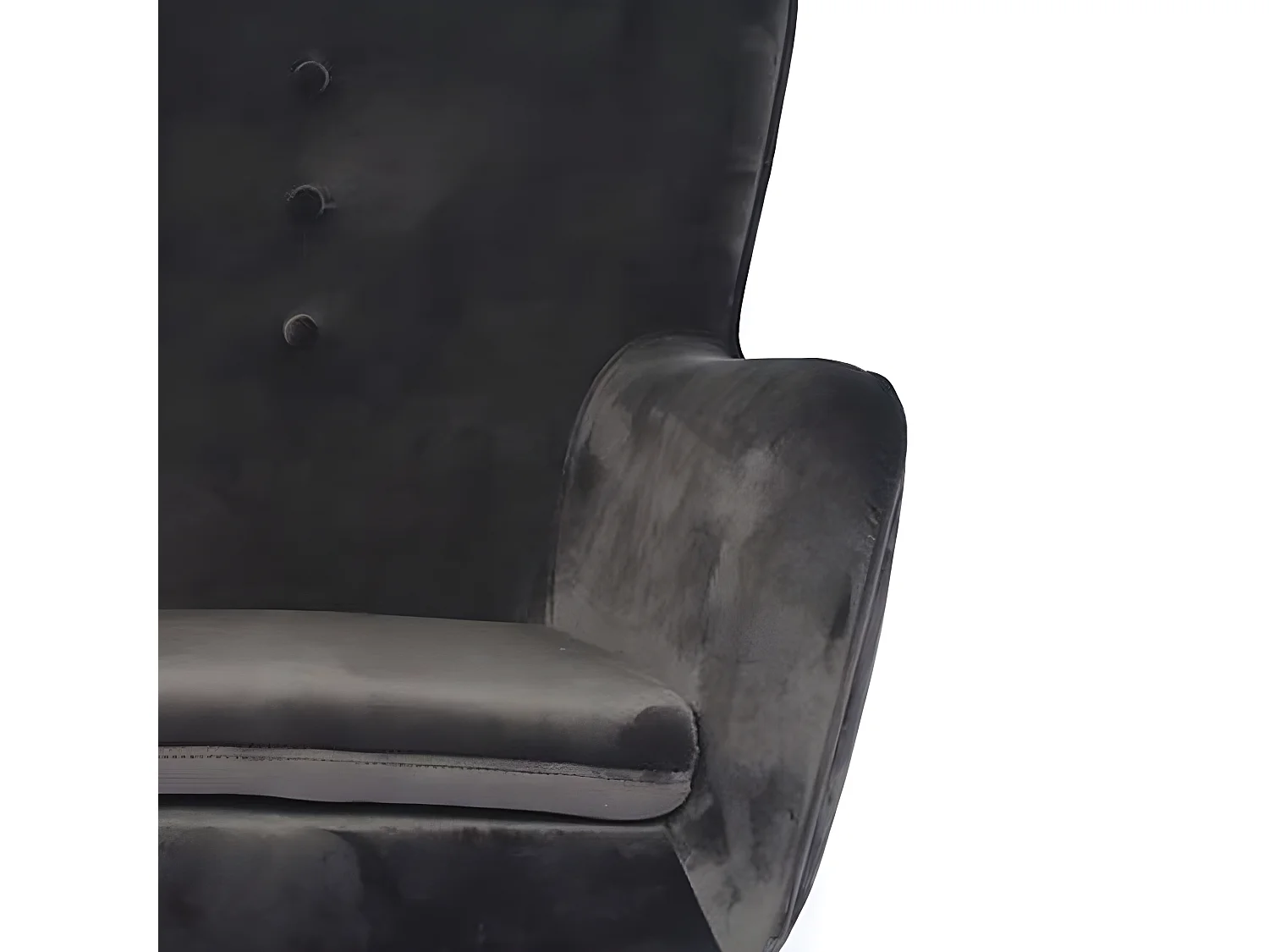 Fauteuil En Velours Design Zola - Couleurs - Noir