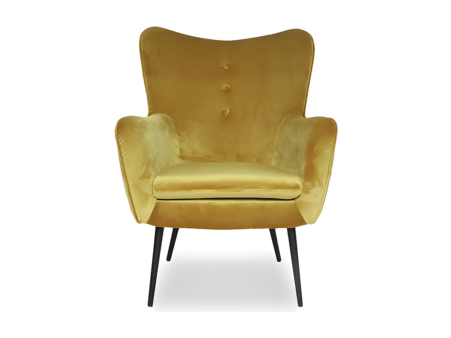 Fauteuil En Velours Design Zola - Couleurs - Jaune