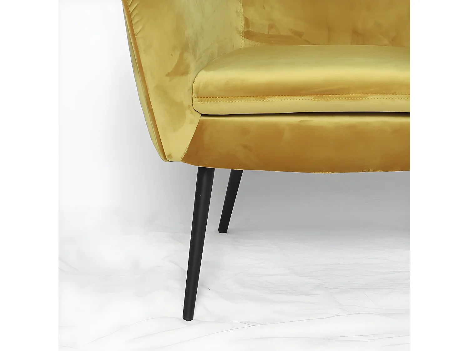 Fauteuil En Velours Design Zola - Couleurs - Jaune