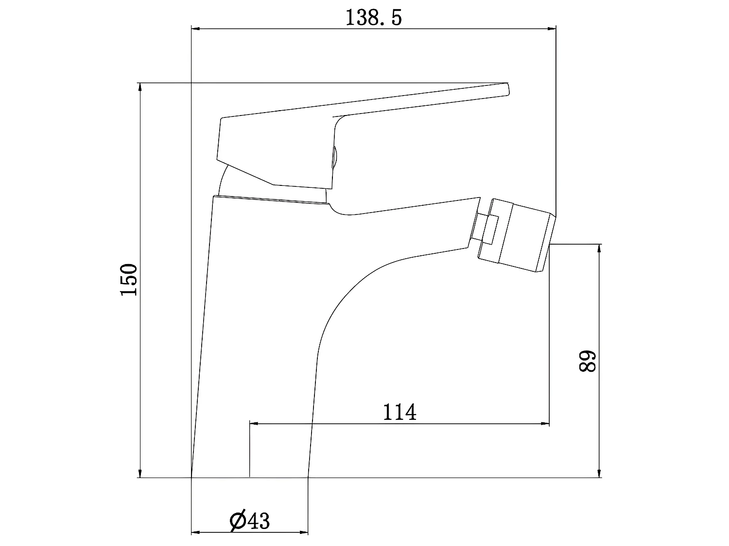 Full Bidetmischer Chrom Essebagno