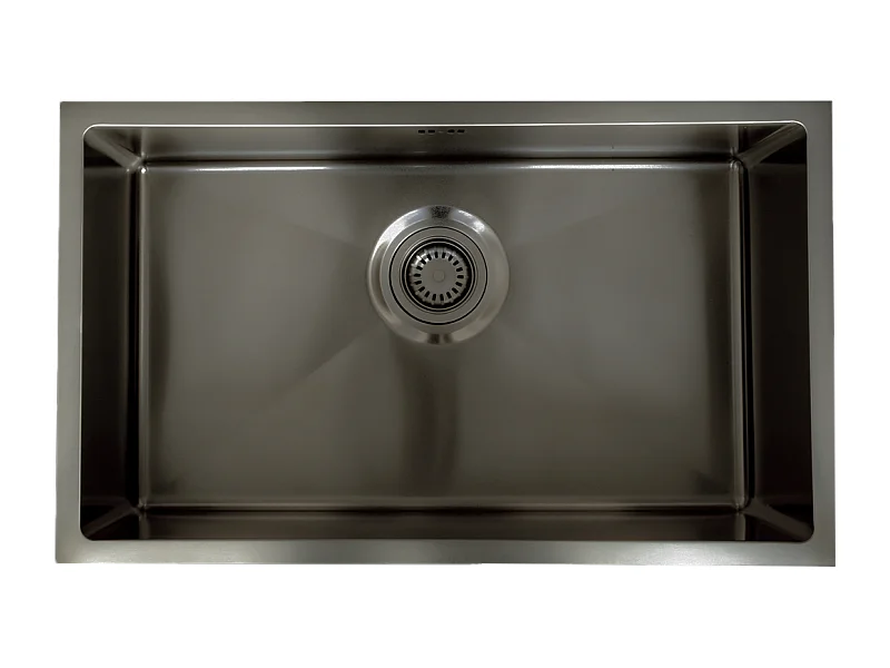 Luisa lava-loiça 1 cuba grande 76x45 em aço inoxidável cinzento gun metal Essebagno