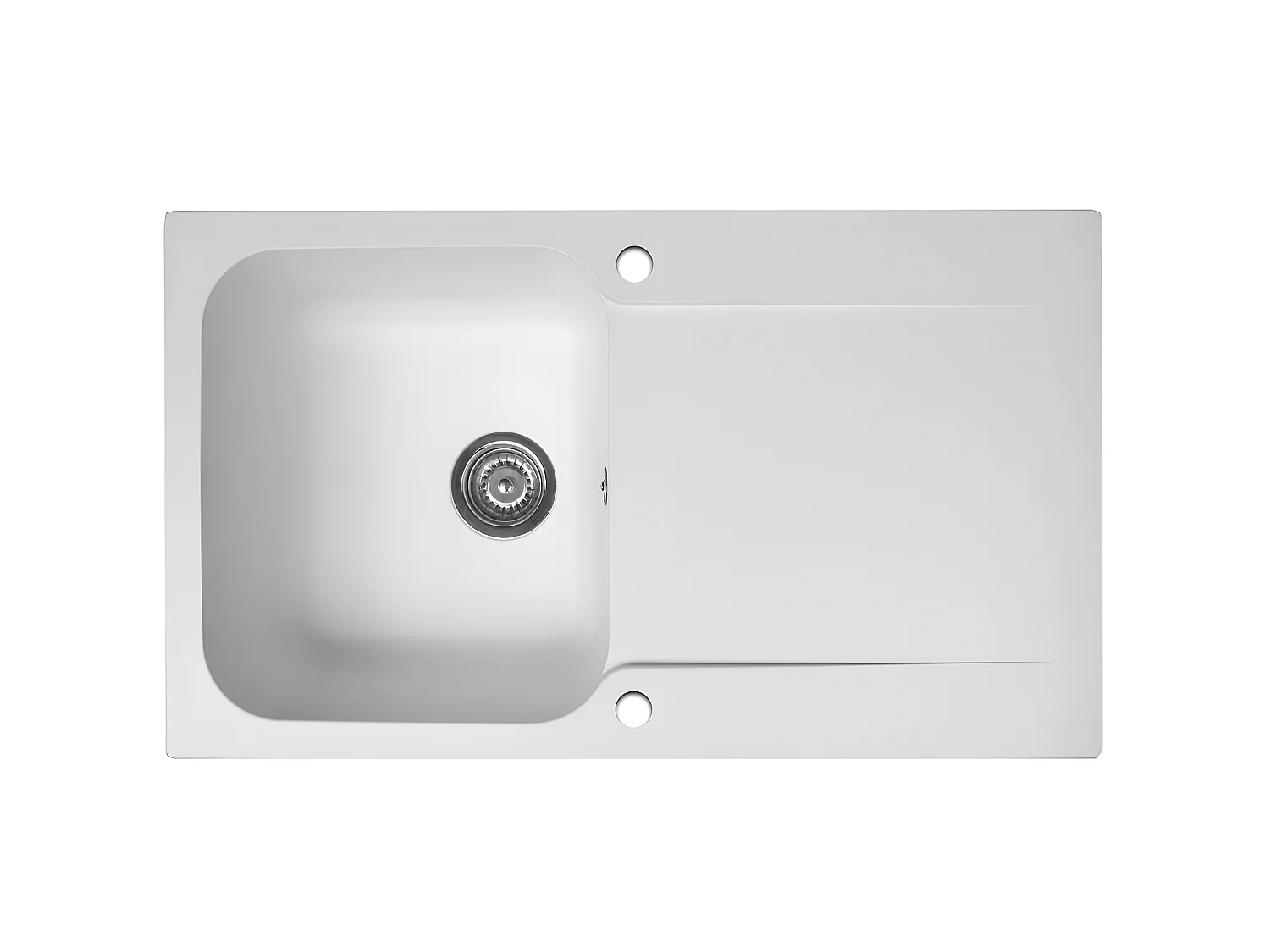 Lisse évier réversible 1 cuve 1 égouttoir en résine blanc - Essebagno