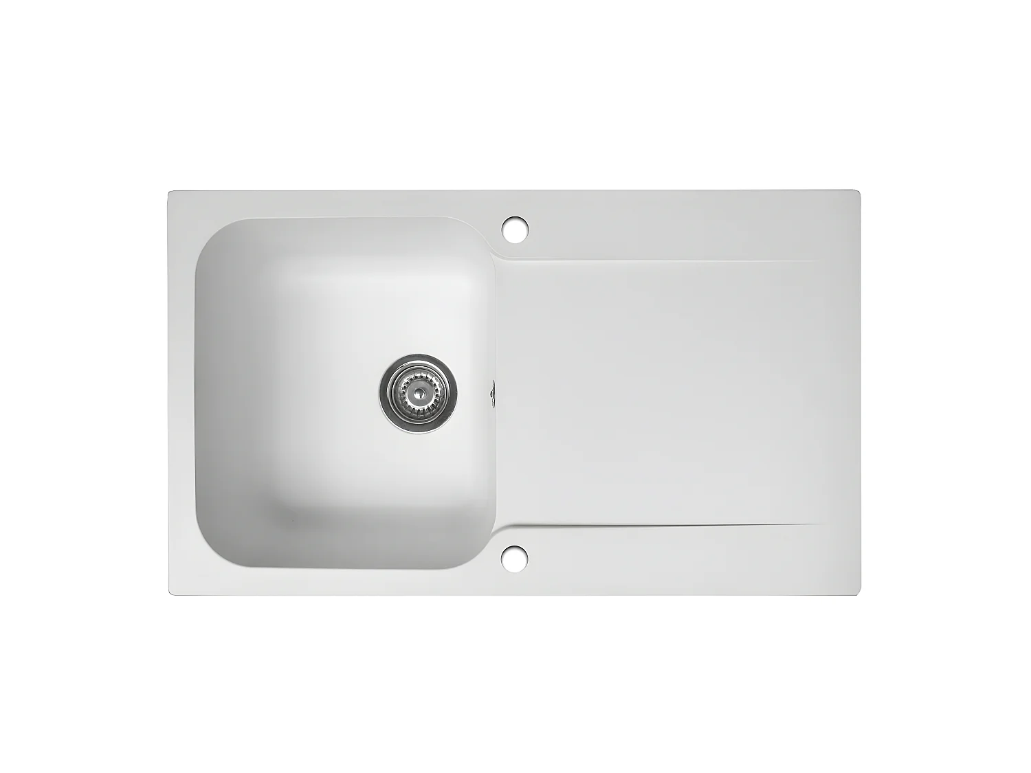 Lisse fregadero reversible 1 cubeta 1 escurridor en resina blanca Essebagno