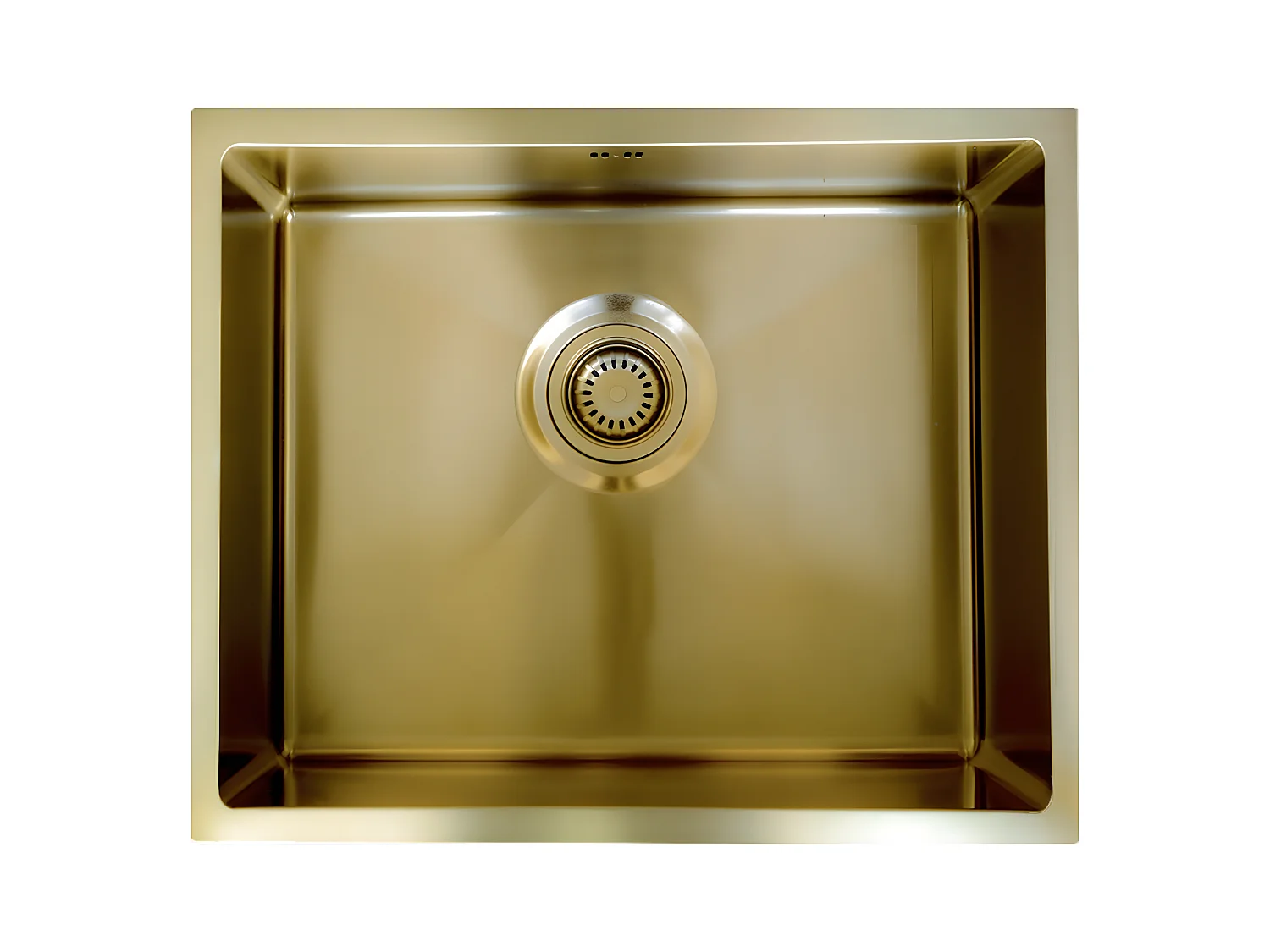 Luisa évier 1 cuve seule 55x45 en inox or brossé - Essebagno