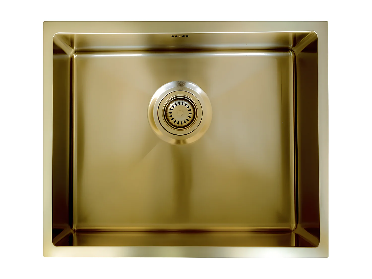 Luisa évier 1 cuve seule 55x45 en inox or brossé - Essebagno