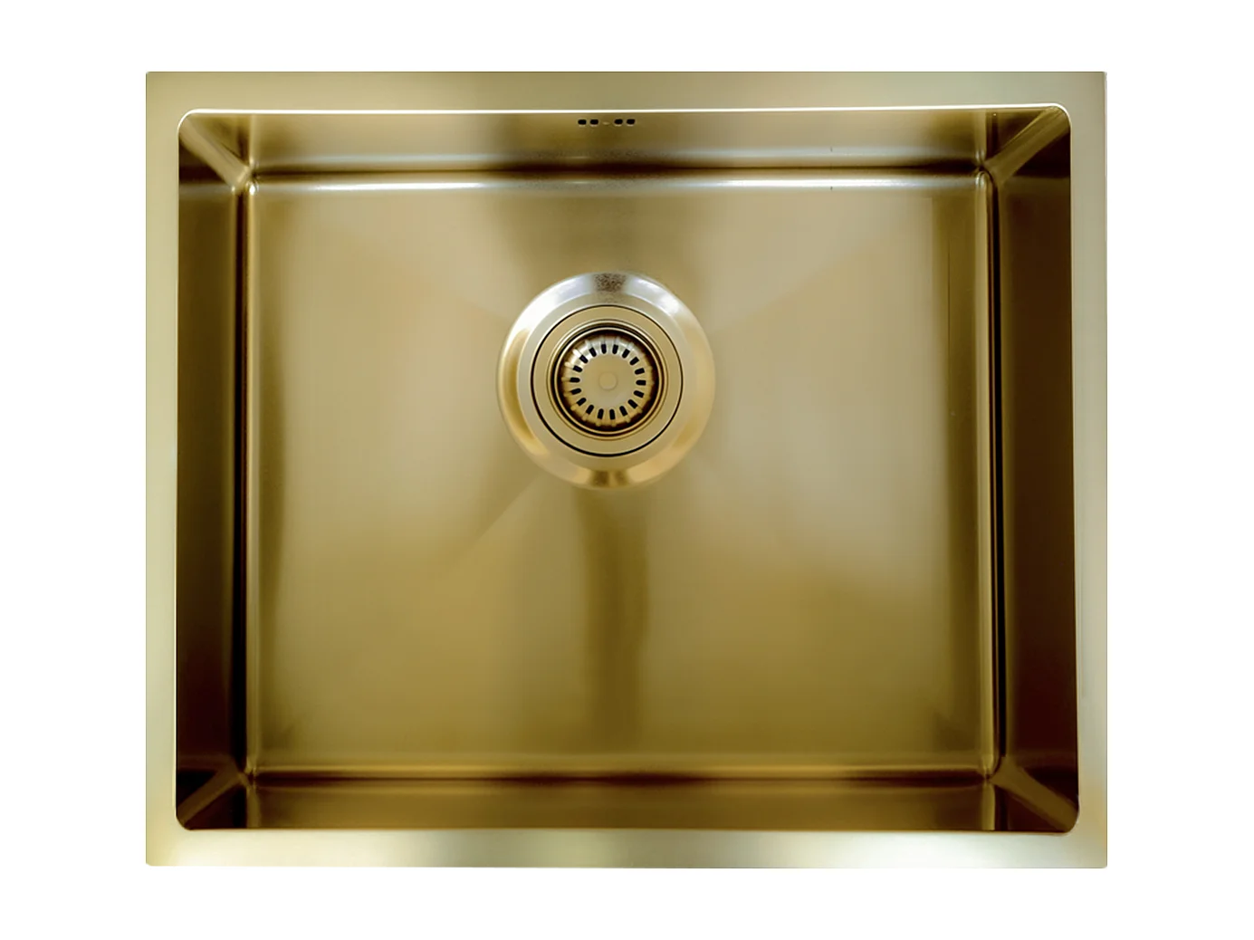 Luisa évier 1 cuve seule 55x45 en inox or brossé - Essebagno