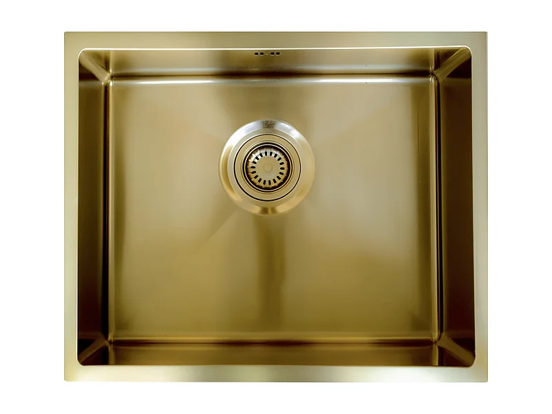 Luisa lava-loiça 1 cuba 55x45 em aço inoxidável dourado escovado Essebagno