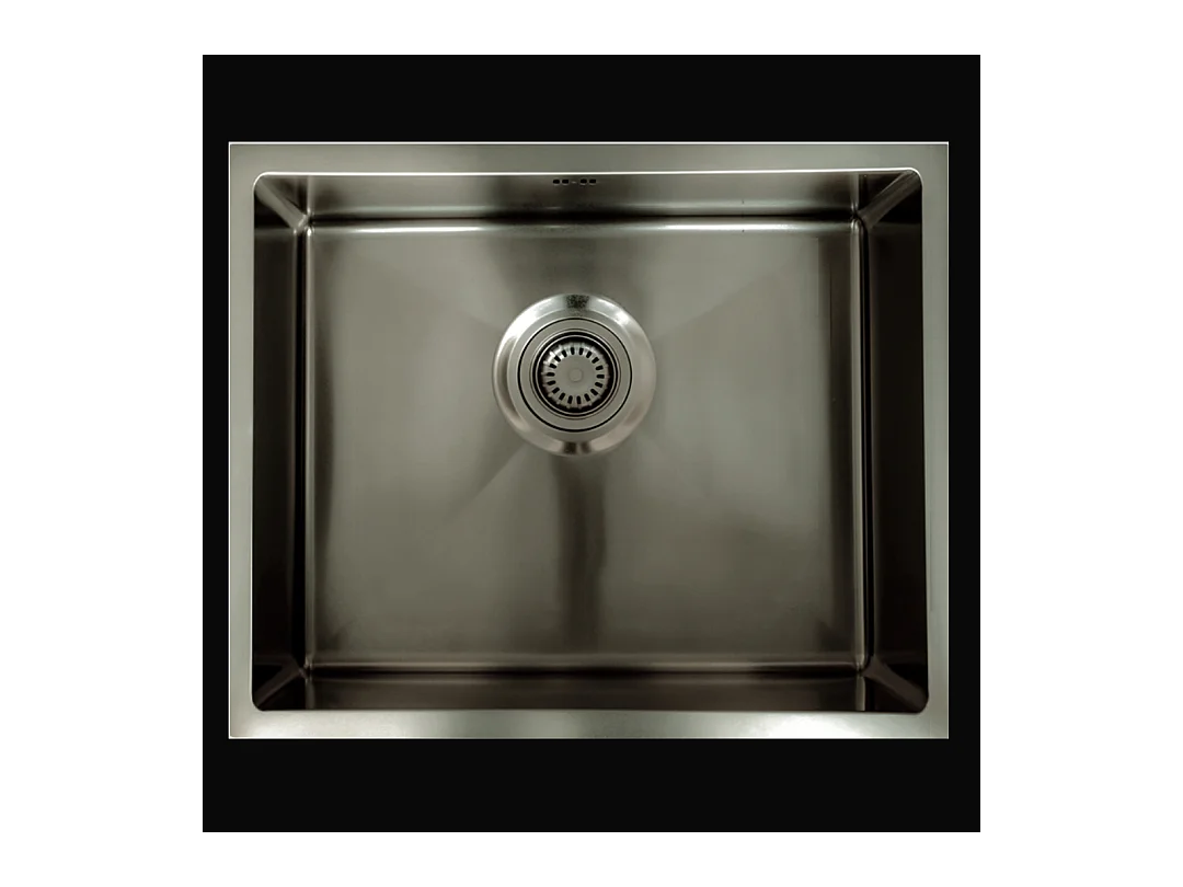 Luisa lava-loiça 1 cuba 55x45 em aço inoxidável cinzento gun metal Essebagno