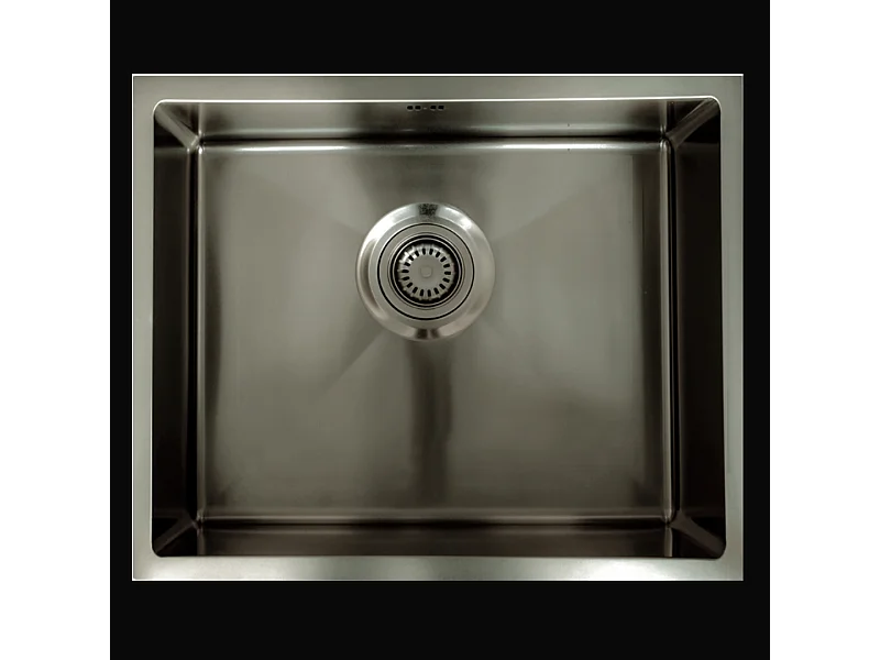 Luisa lava-loiça 1 cuba 55x45 em aço inoxidável cinzento gun metal Essebagno