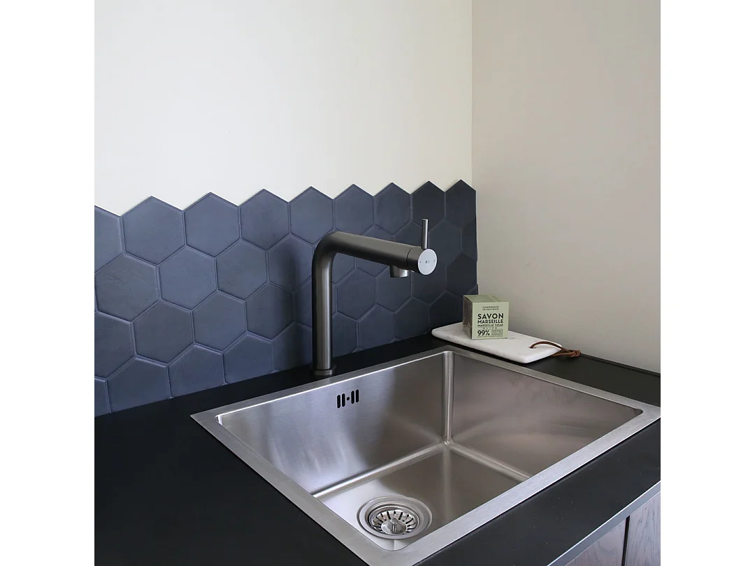 Luisa évier 1 cuve seule 55x45 en inox - Essebagno