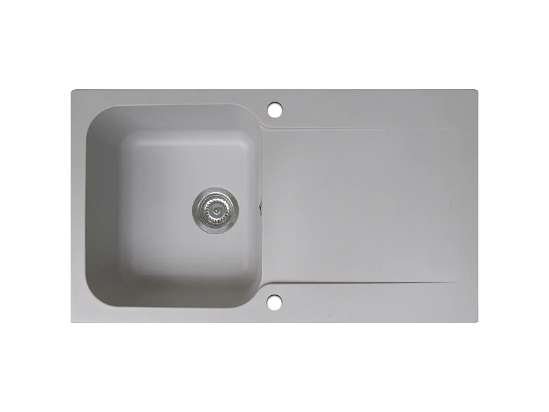 Lisse lava-loiça reversível 1 cuba 1 escorredor em resina cinzenta Essebagno