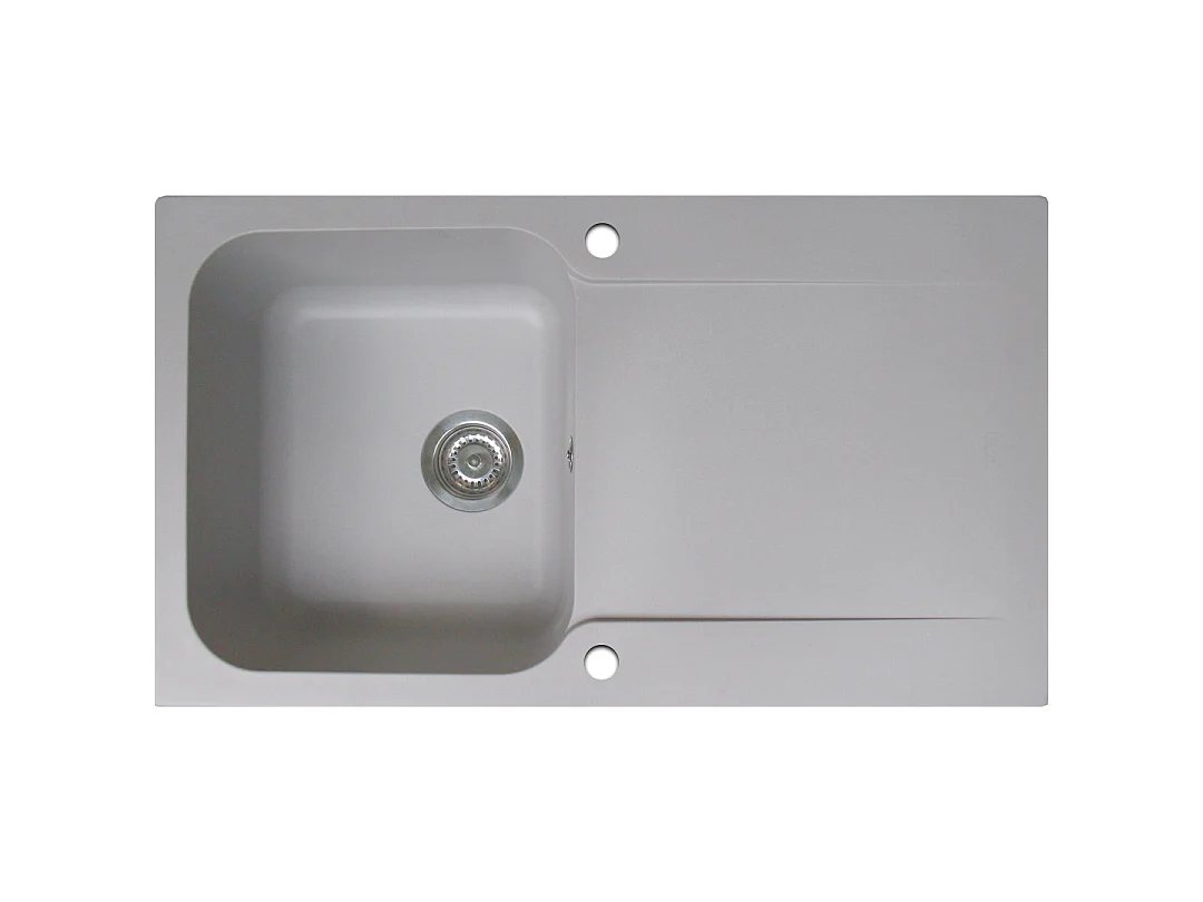 Lisse évier réversible 1 cuve 1 égouttoir en résine gris - Essebagno