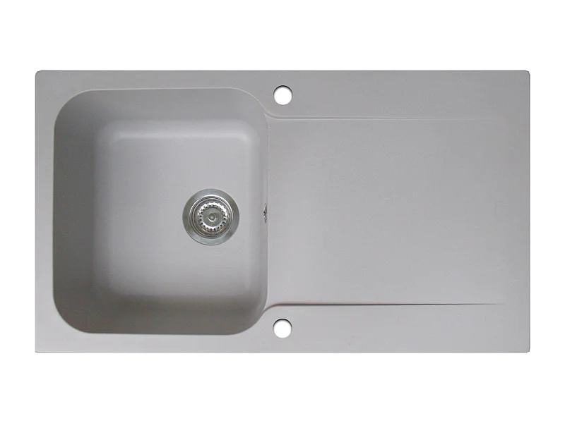 Lisse évier réversible 1 cuve 1 égouttoir en résine gris - Essebagno