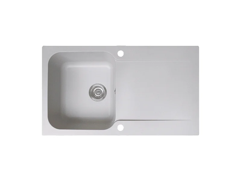 Lisse évier réversible 1 cuve 1 égouttoir en résine gris - Essebagno